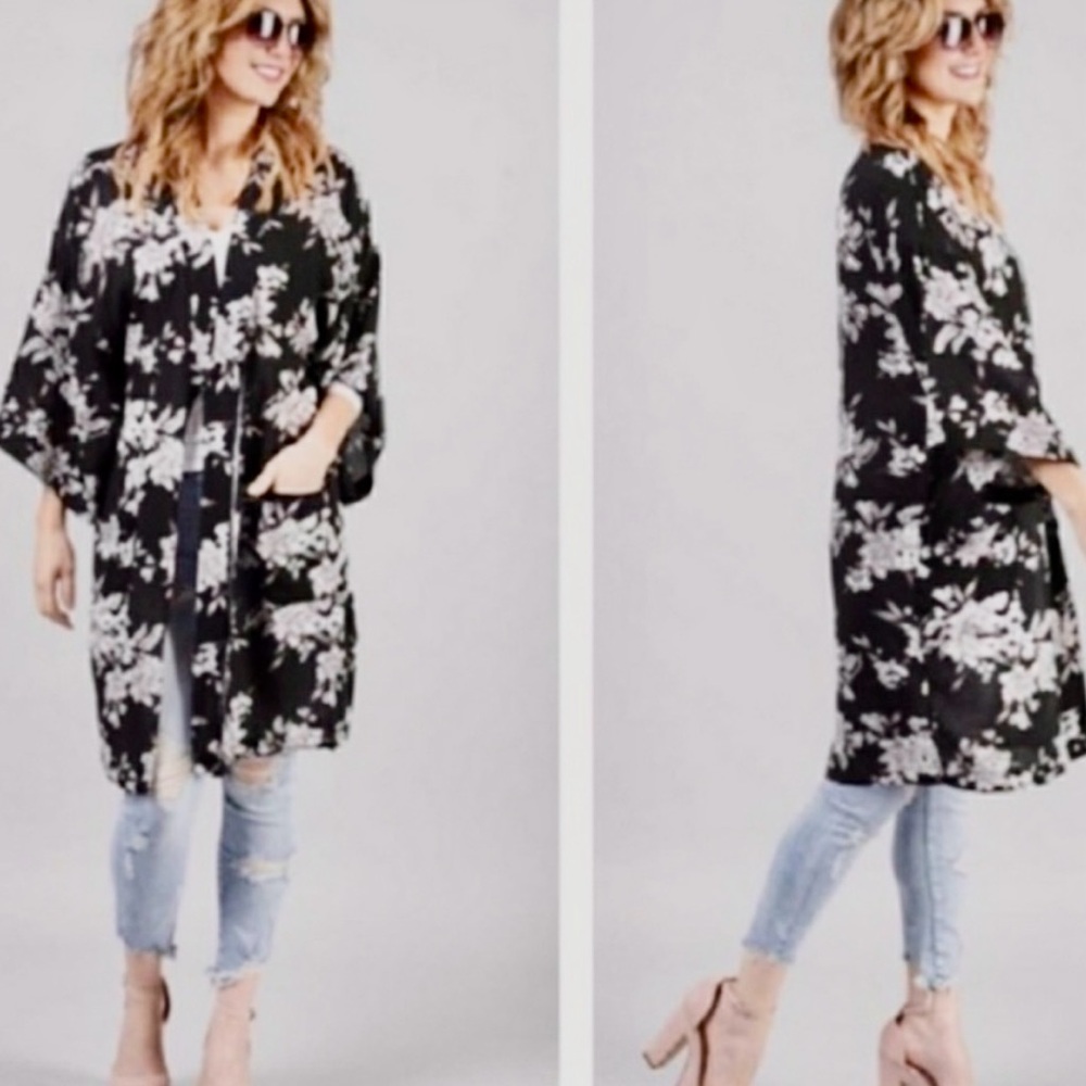 * Spiritual Gangster Floral Kimono Cardigan One Size Fits All *